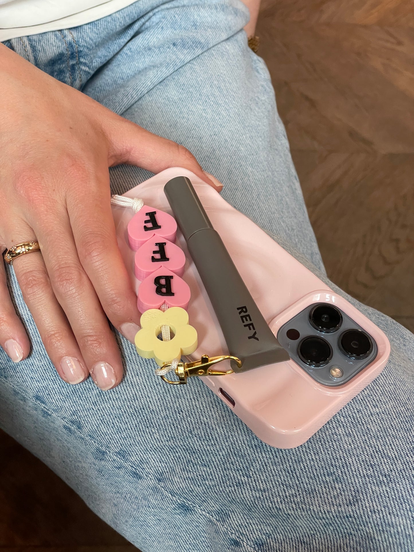 Lipstick charm BFF edition - 3D printed beads