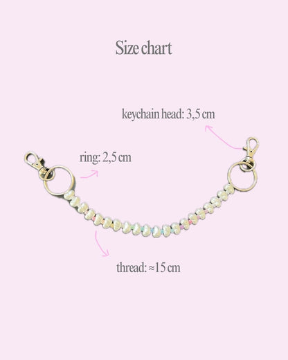 rainbow bag charm size chart, specs