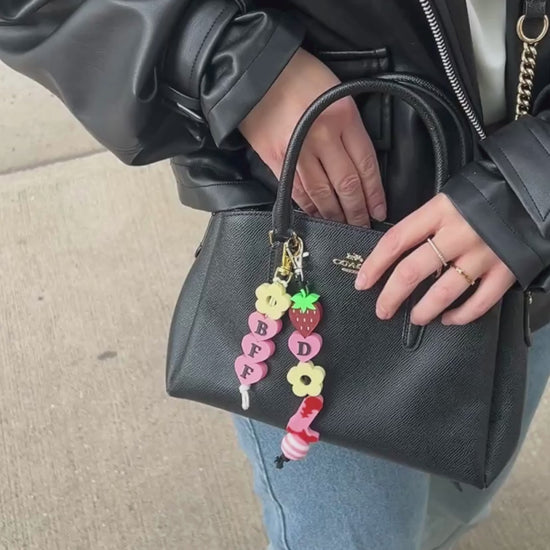 3-D printed bag charms BFF edition
