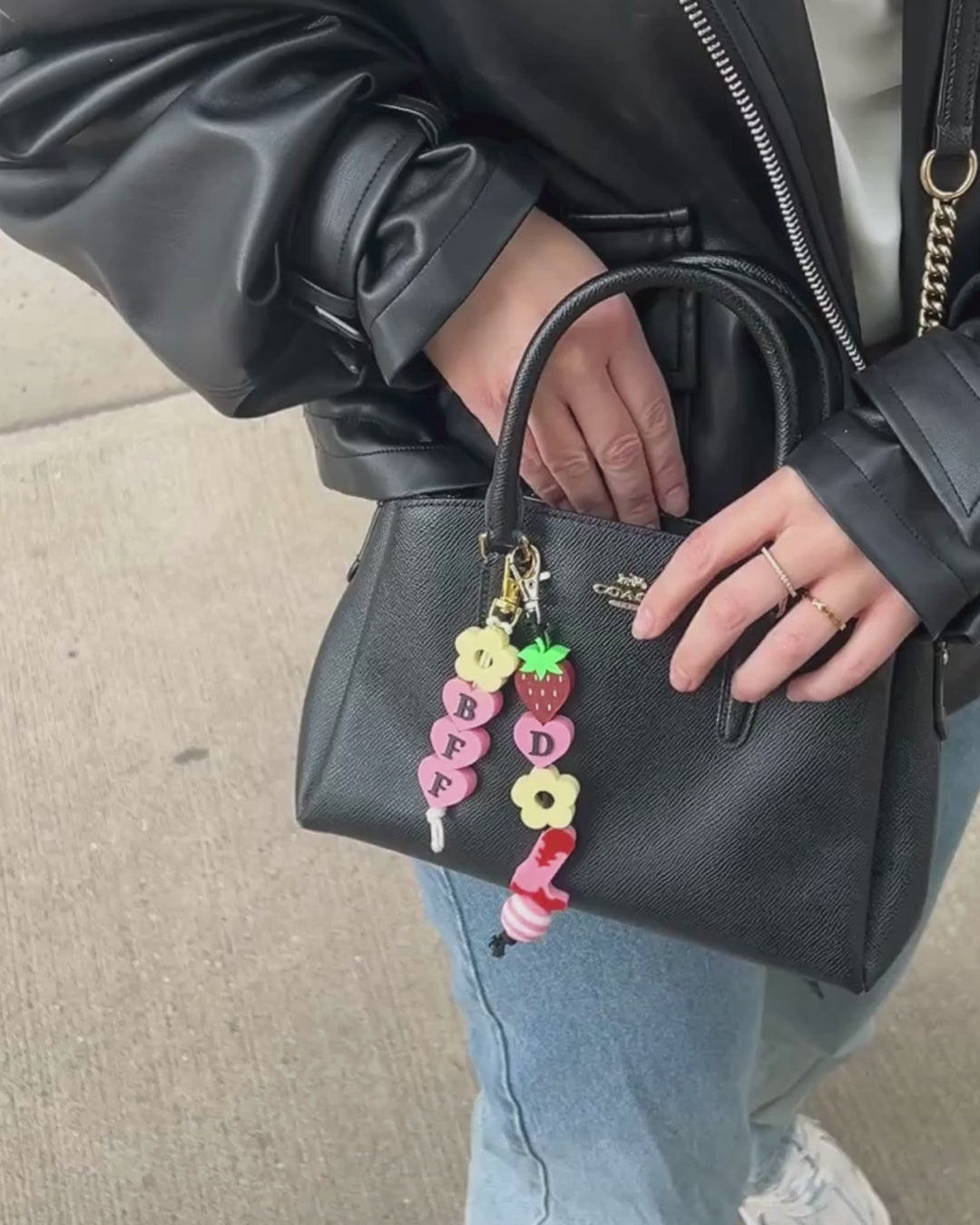 3-D printed bag charms BFF edition